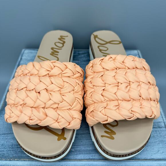 Sam Edelman Ainslie Braided Slides Peach Size 10 - Picture 3 of 10